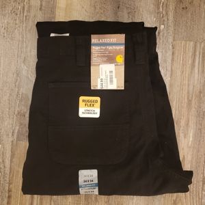 34X34 CARHARTT PANTS NWT BLACK RELAXED FIT RUGGED FLEX